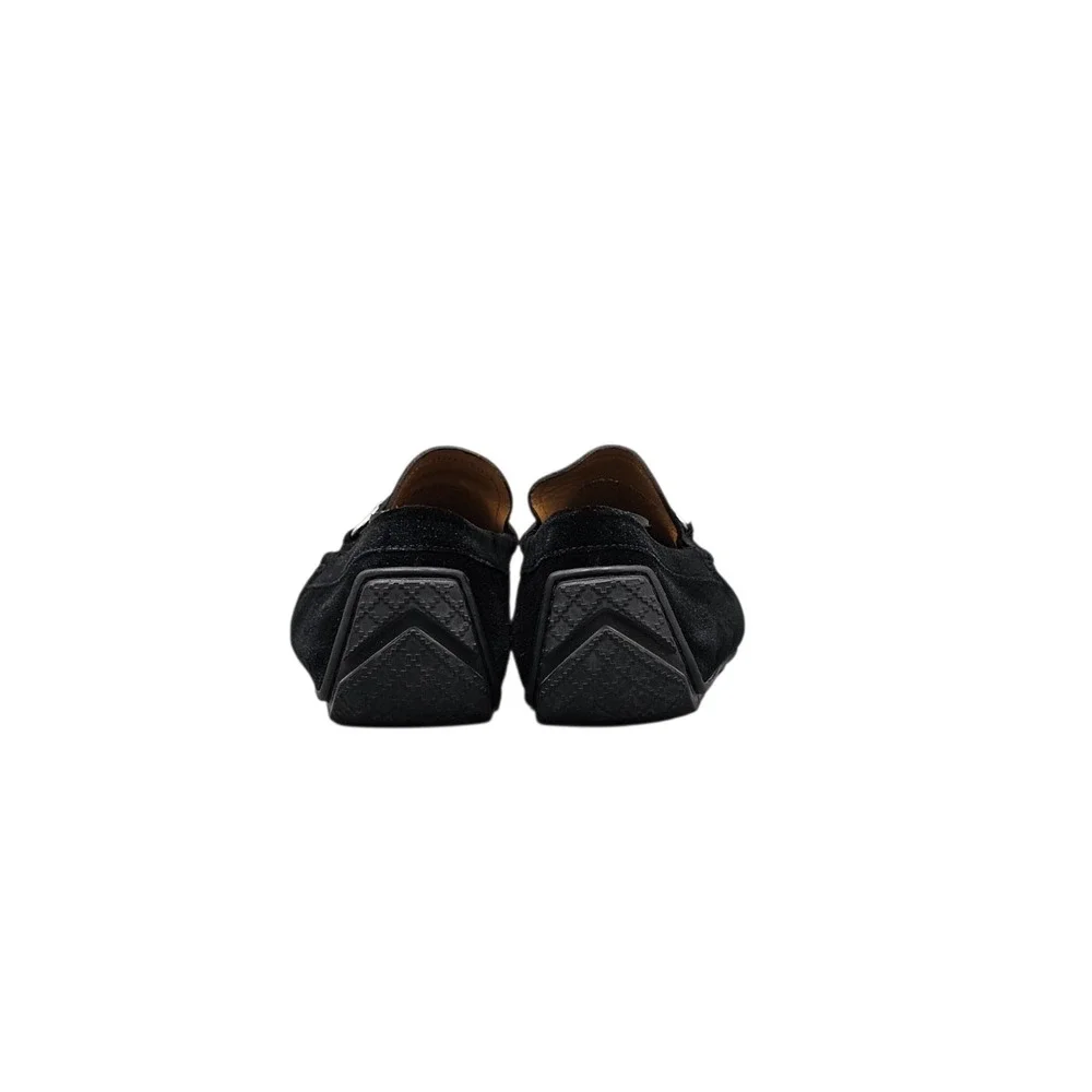 Gucci Men's Size 10.5 G EUC Black Suede Horsebit Drivers Loafers‎ Dress Shoes